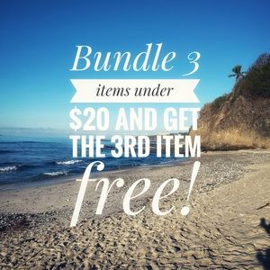 Bundle 3 items under $20 and get the 3rd item free! (equal or lesser value)